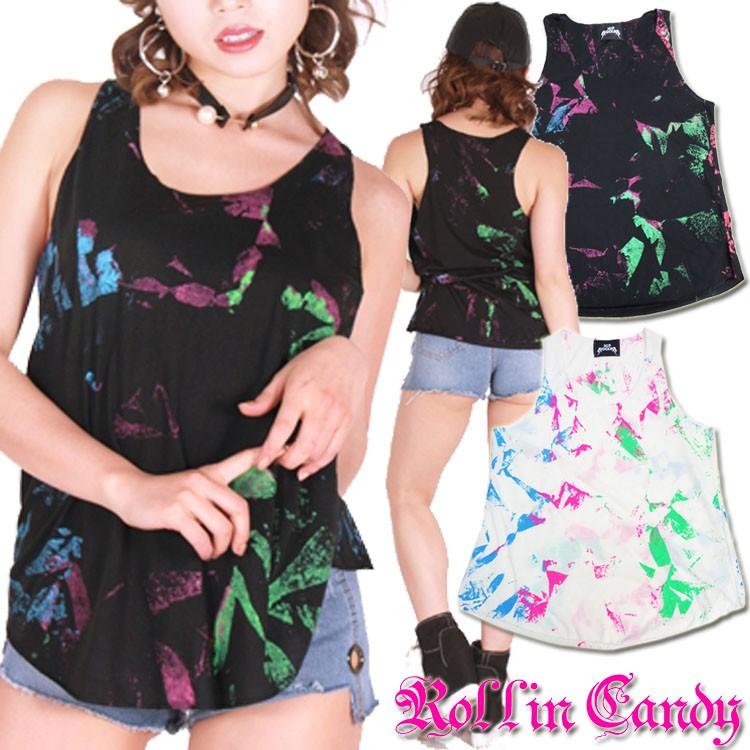 カラフルペイントタンクトップ ダンス衣装 レイブ ヒップホップ B系 レディース キッズダンサー 大きいサイズ 野外フェス カラーラン ランニング キャミソール C427 C428 ローリンキャンディー 通販 Yahoo ショッピング