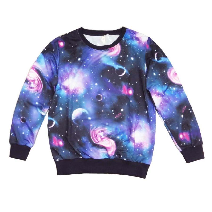 ギャラクシー柄トレーナー 宇宙柄 スペース柄 派手柄 ガールズヒップホップ ダンス衣装 発表会 キッズダンサー レディース C563 ローリンキャンディー 通販 Yahoo ショッピング