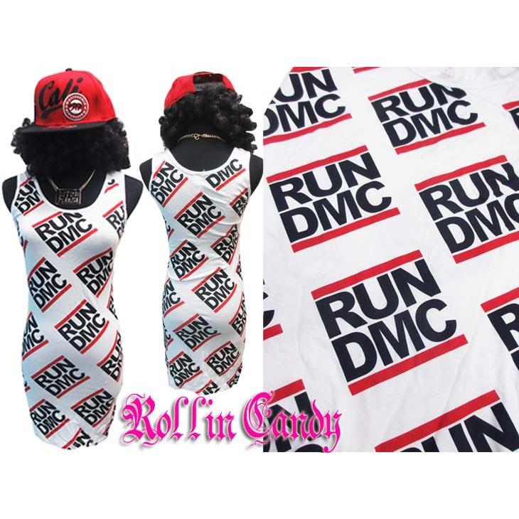 LA直輸入♪RUN-DMCロゴノースリーブワンピースBガール HIPHOP セレブ ダンサー ダンス ステージ 衣装｜rollincandy｜03