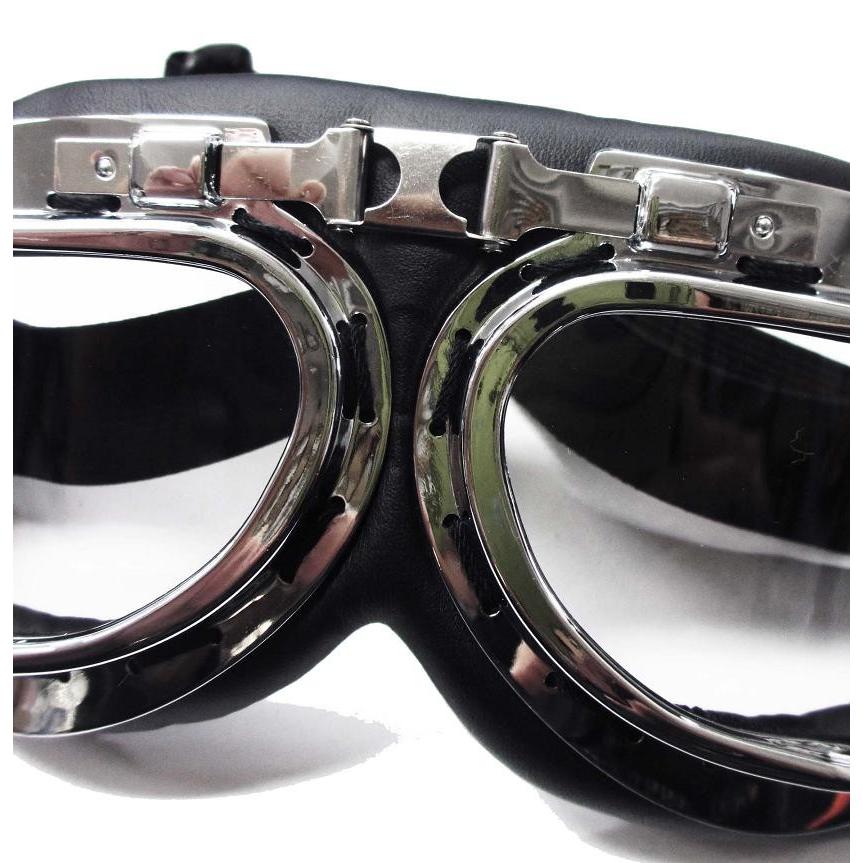 バイカーゴーグル パイロット クリアレンズ ダンス衣装 ゴシックパンク