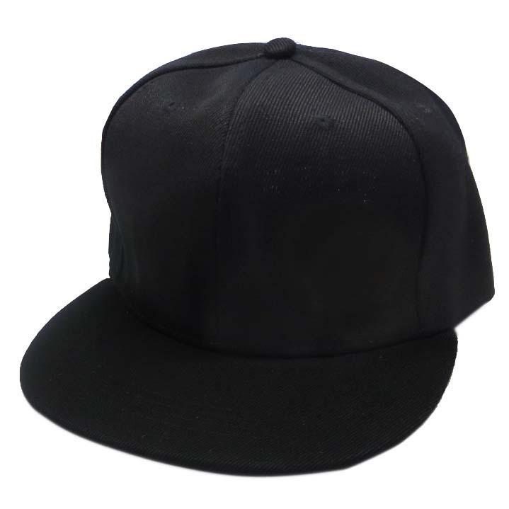 無地 ベースボールキャップ スナップバック ブラック 黒 ユニセックス 男女兼用 野球帽 帽子 カスタム自在 レディース メンズ フラットバイザー |  | 06