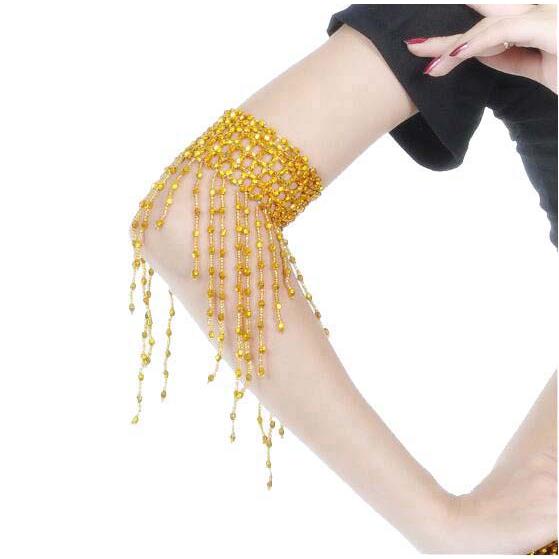 ダンス衣装・ステージ衣装に☆ビーズフリンジ リストブレスレット(両手