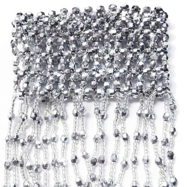 ダンス衣装・ステージ衣装に☆ビーズフリンジ リストブレスレット(両手