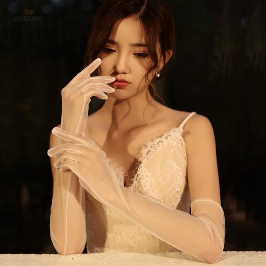 シースルー メッシュ 55cm丈 ロンググローブ/手袋 フォーマル