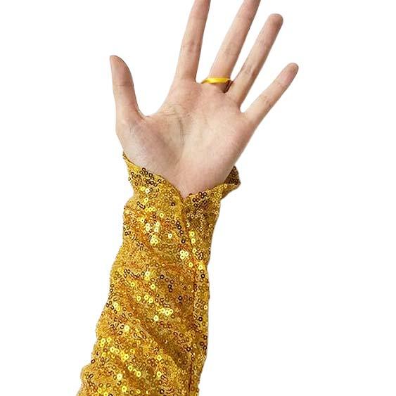 スパンコール ワンフィンガー 超ロング丈 アームグローブ/アームカバー