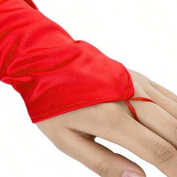 ワンフィンガー サテン ロンググローブ/手袋 フィンガーレスグローブ