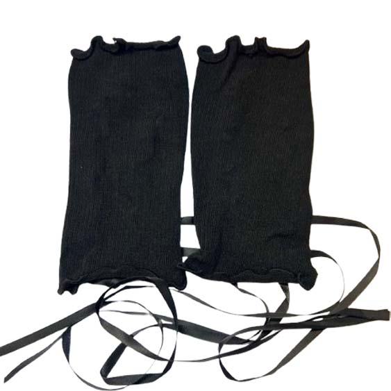 リブ 編み上げ アームグローブ/アームカバー/アームウォーマー/手袋