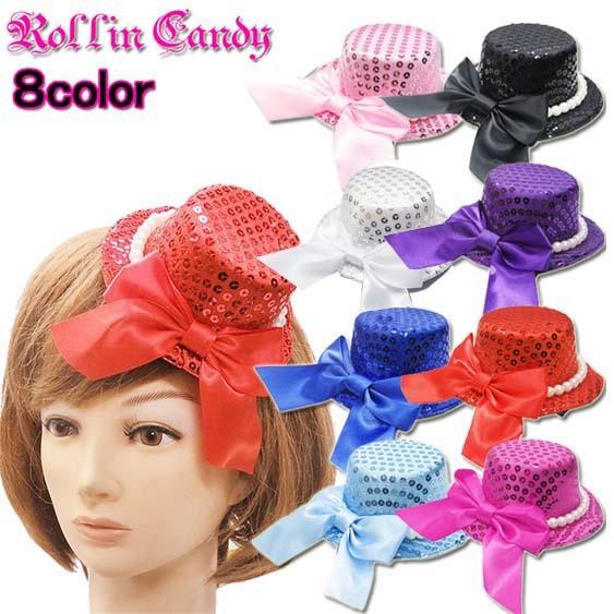 リボン パール付き スパンコールミニハット ヘッドドレス 帽子 ヘアアクセサリー パーティー 結婚式 ウェディング ダンス衣装 キッズダンサー 発表会 Q025 Q032 ローリンキャンディー 通販 Yahoo ショッピング