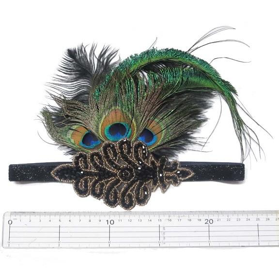 ゴージャス☆孔雀フェザー ヘアカチューム/ヘアアクセサリー/ヘッド