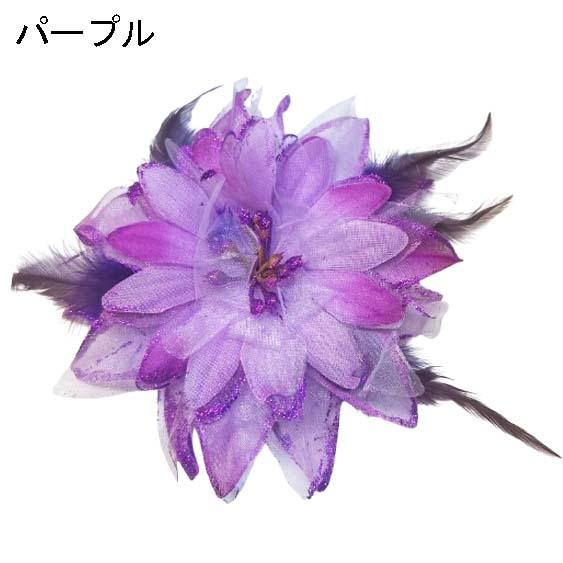 ラメ付き フラワー ヘアゴム/ヘッドドレス/ヘアアクセサリー 