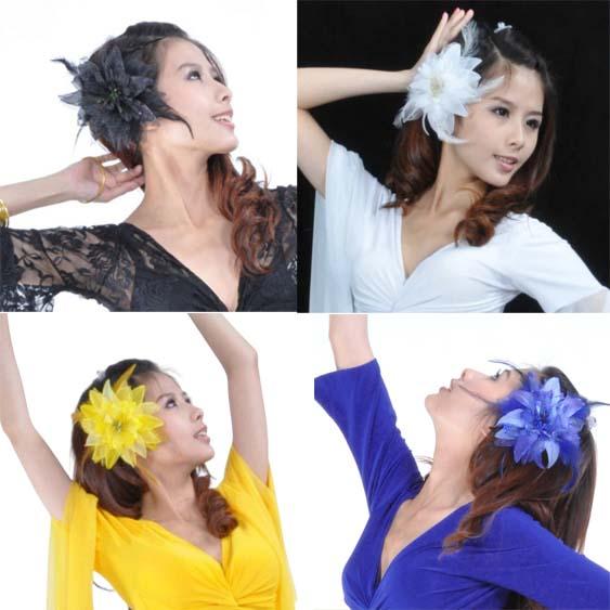 ラメ付き フラワー ヘアゴム/ヘッドドレス/ヘアアクセサリー 