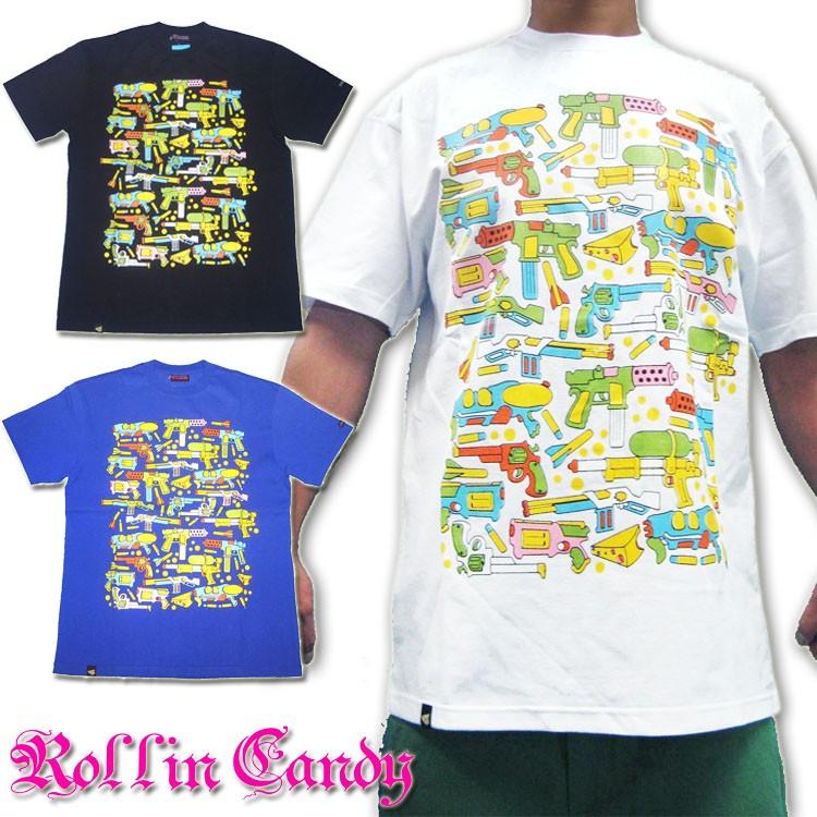 在庫処分！CHEDDA CLOTHING カラフルGUNプリントメンズTシャツ