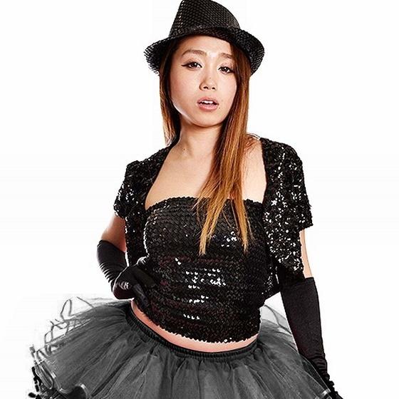 ダンス衣装・ステージ衣装に！スパンコール ショート丈 半袖 ボレロ