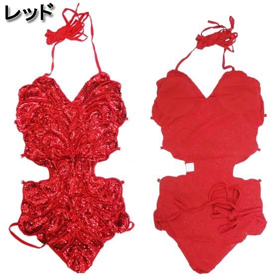 衣装　スパンコール　ビーズ ダンス コスプレ　B　未使用　未着品 ダンス衣装・ステージ衣装に！モノキニ風 スパンコール＆ビーズ