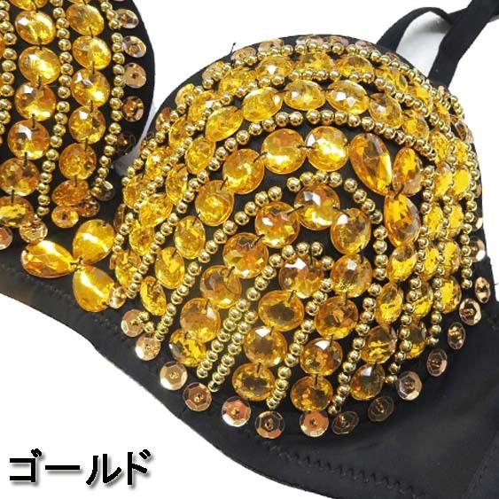 ダンス衣装・ステージ衣装に！ビジュー ブラジャー/ブラトップ