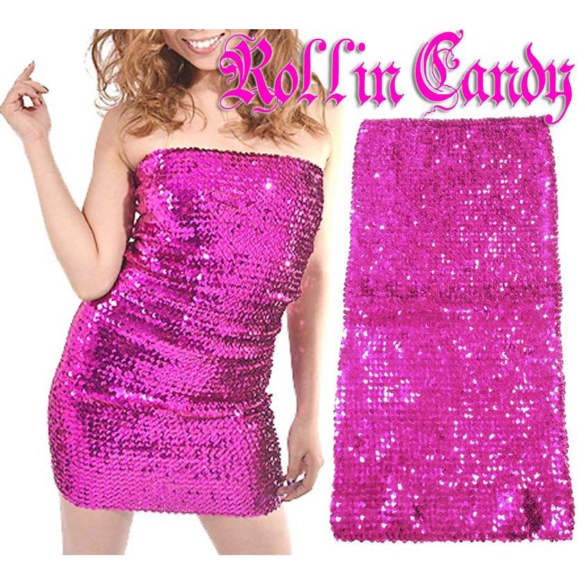 ダンス衣装・ステージ衣装に！スパンコールベアワンピース ダンサー