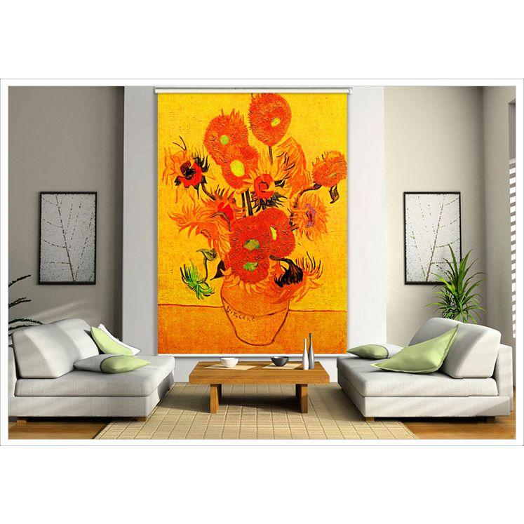 ロールカーテン チェーン式 ワンタッチ式 絵画 3020_08 B1199 : ロール