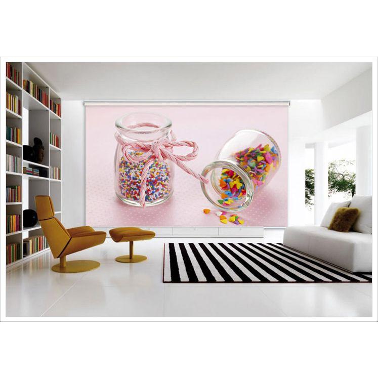 加工ひまわり＆ブルー ホワイト 洗濯可 ミラー レース のれん突っ張り棒