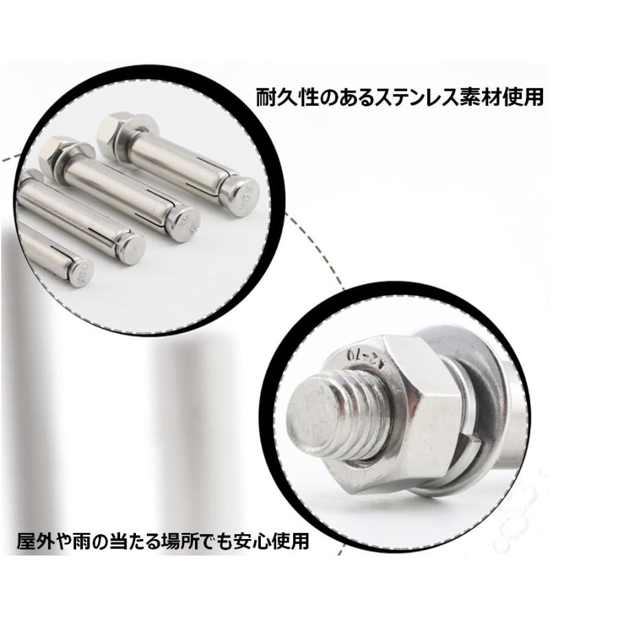 サンコーステンレス製M8コンクリート用ボルトアンカー50本