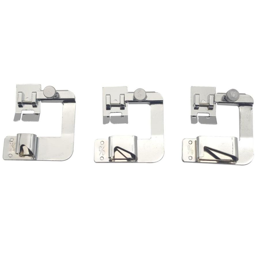 汎用 ミシン 三巻 押さえ 3サイズ セット【 折幅 13mm 19mm 25mm