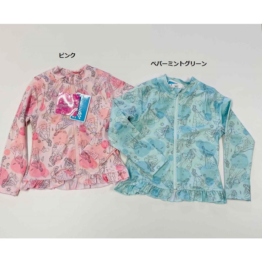 女の子 ディズニー プリンセス 長袖ラッシュガード スイムウエア 国内販権 正規品 108 ラッシュガード