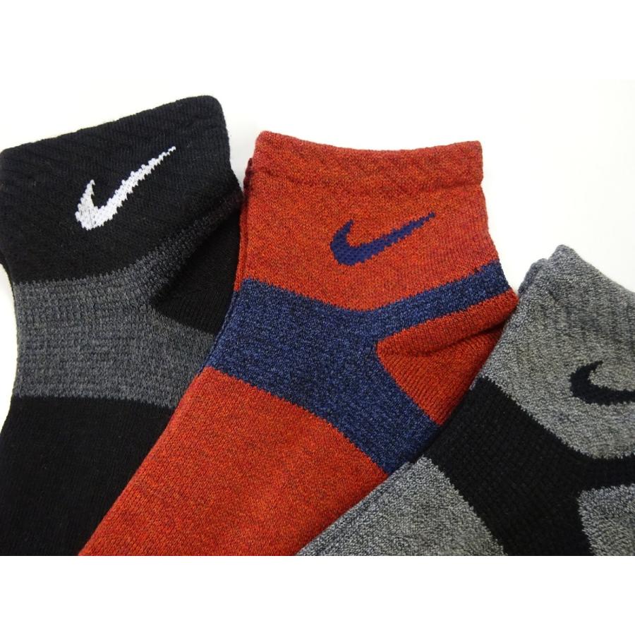 NIKE（ナイキ） 紳士 冬用 スニーカーソックス 3足組 吸湿発熱