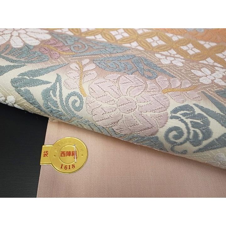 袋帯 未仕立て 正絹 西陣織 唐織 結婚式 入学式 卒業式 華紋 有職文様