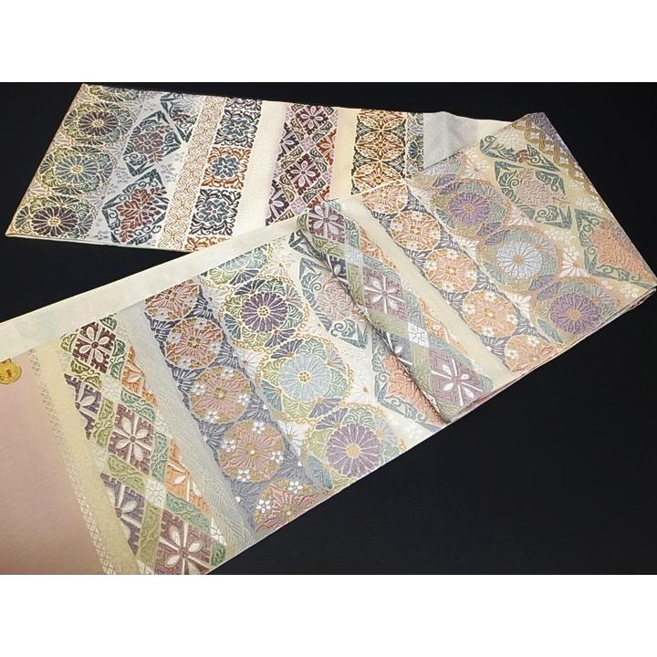 袋帯 未仕立て 正絹 西陣織 唐織 結婚式 入学式 卒業式 華紋 有職文様