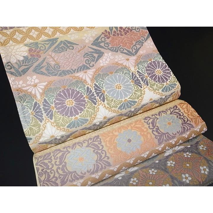 袋帯 未仕立て 正絹 西陣織 唐織 結婚式 入学式 卒業式 華紋 有職文様