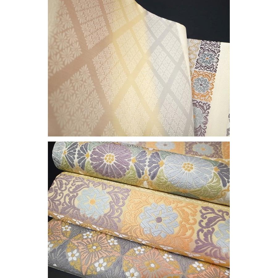 袋帯 未仕立て 正絹 西陣織 唐織 結婚式 入学式 卒業式 華紋 有職文様