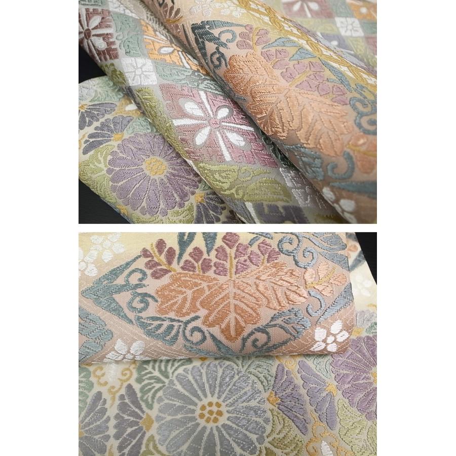 袋帯 未仕立て 正絹 西陣織 唐織 結婚式 入学式 卒業式 華紋 有職文様