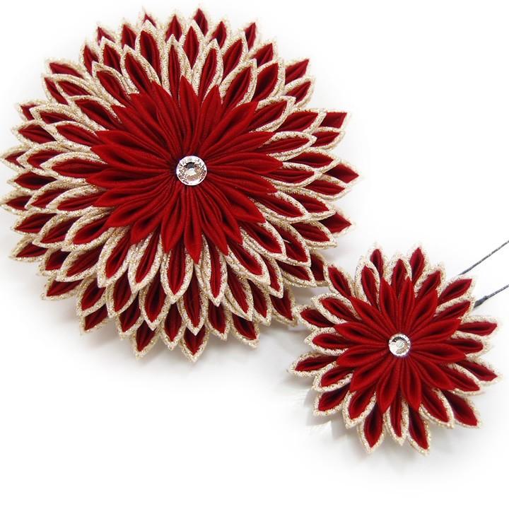 超激安 髪飾り 成人式 振袖 袴 ２点セット 赤 金 ダリア 浴衣 かんざし 簪 卒業式 フォーマル 結婚式 花飾り つまみ細工 ブライダル W 髪飾り No 87 07 美しい Www Simon Page Com
