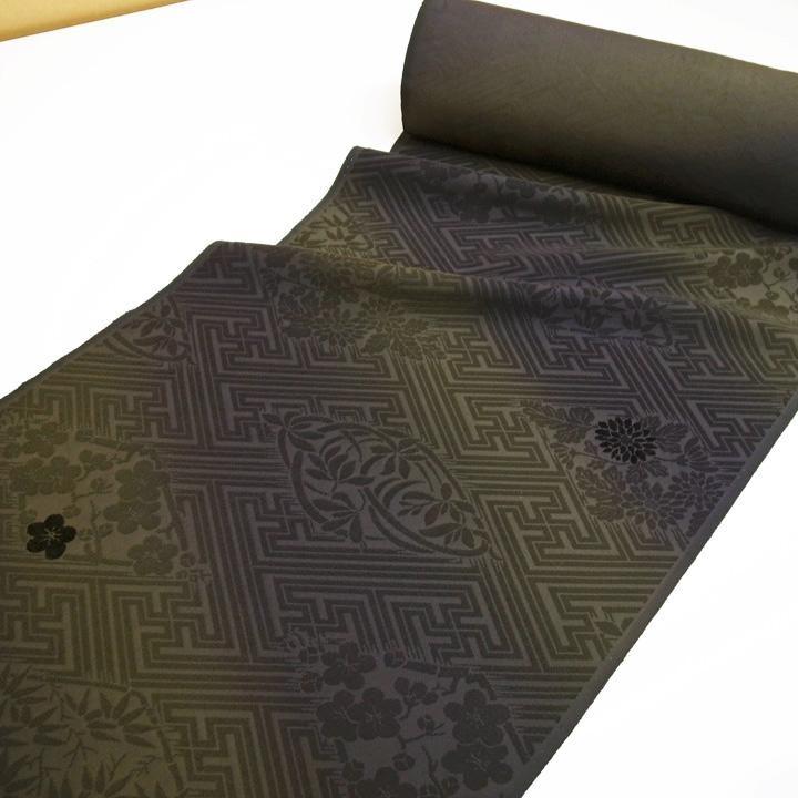 新品未使用 黒ビロード 羽織 和装 コート 正絹風 高級感 身丈85 裄62 本輪奈ビロードコート コート 正絹 未仕立て 伊と幸 四君子文様暈し 本