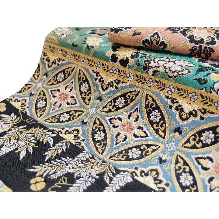 織シャレ袋帯　紅花染　装飾文様　唐草文 織シャレ袋帯紅花染装飾文様唐草文