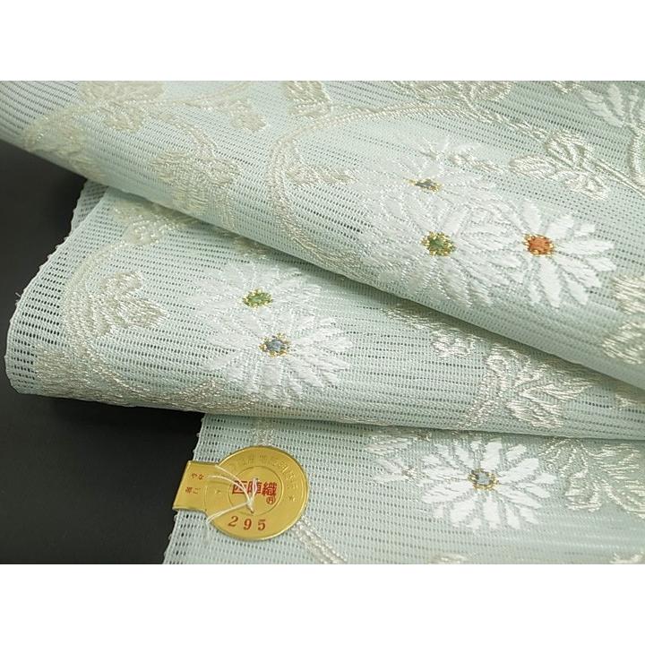 日本最大の 夏 名古屋帯 名門ふくい謹製 反物 西陣織 c512s 正絹 唐織