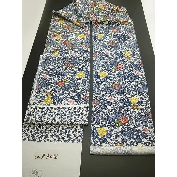 江戸紅型 名古屋帯 紅型染 染帯 最高級 駒塩瀬 五泉 四季花 正絹