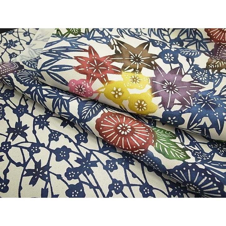 江戸紅型 名古屋帯 紅型染 染帯 最高級 駒塩瀬 五泉 四季花 正絹