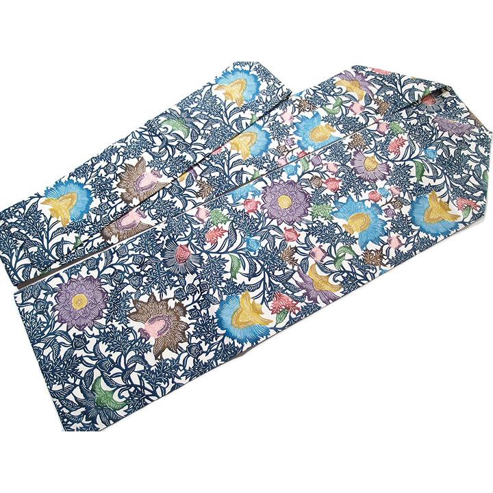 江戸紅型 名古屋帯 紅型染 染帯 最高級 駒塩瀬 五泉 仕立上がり 白地