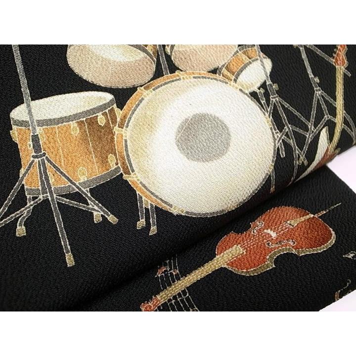 名古屋帯　楽器　正絹 nb01-10077k-1.jpg