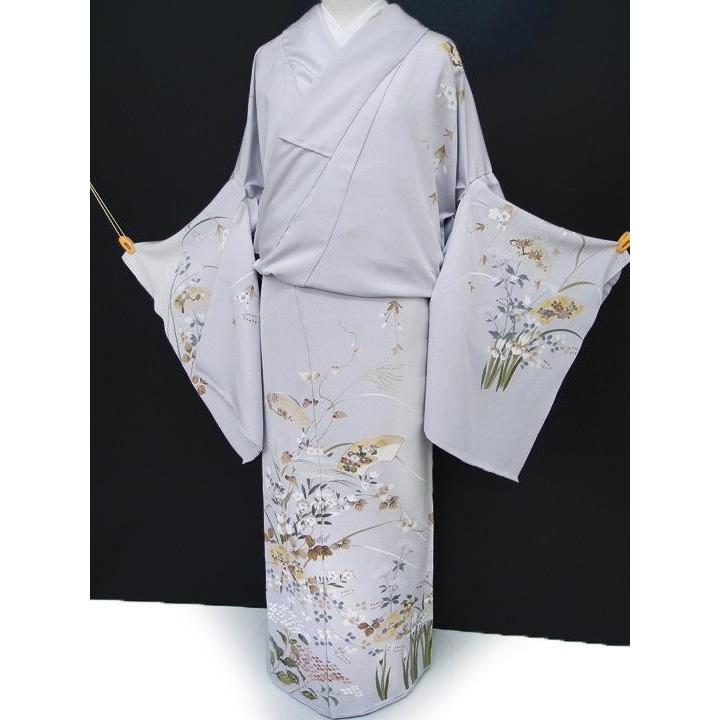 手書き友禅訪問着 ◇豊穣といった意味を持つ柄です。 単衣】作家