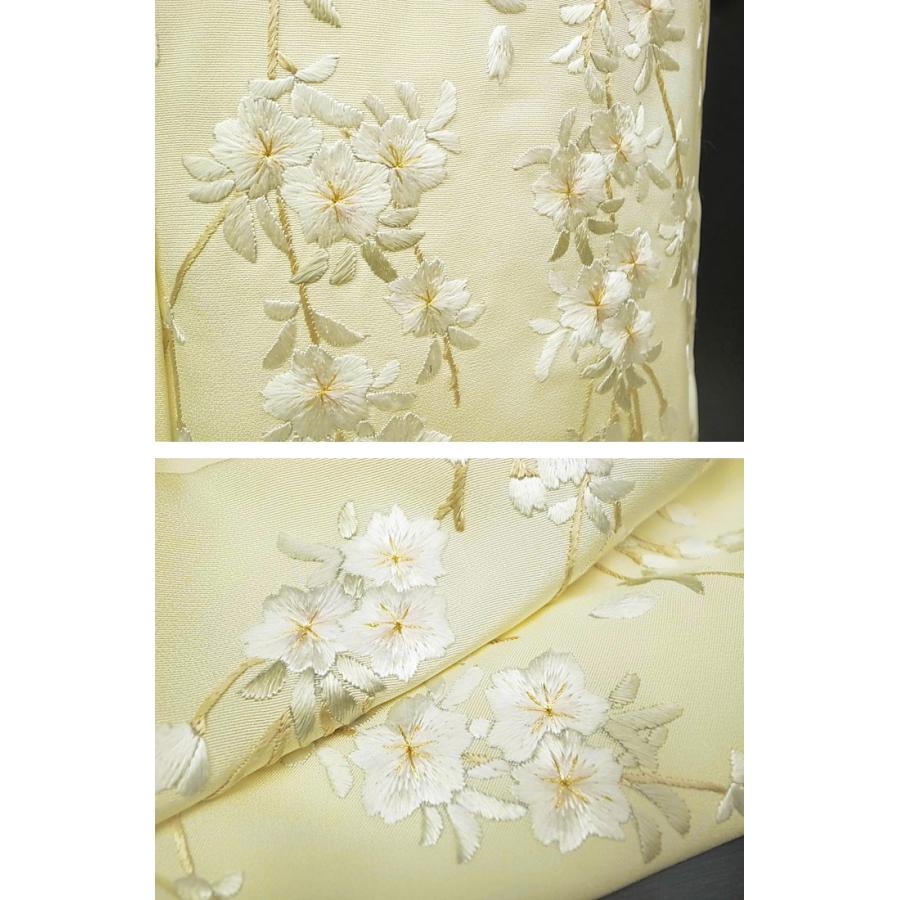 訪問着 手刺繍 正絹 豪華 桜 結婚式 フォーマル 入学式 卒業式 入園式 