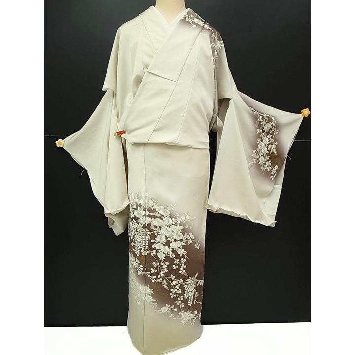 訪問着 手刺繍 正絹 豪華 桜 藤の花 フォーマル 結婚式 入学式 卒業式