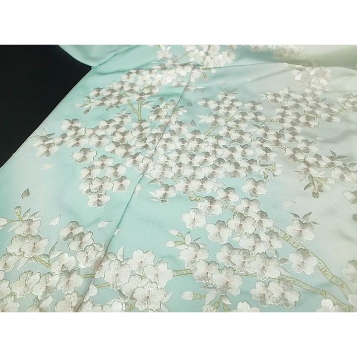 訪問着 手刺繍 正絹 豪華 桜 結婚式 フォーマル 入学式 卒業式 入園式