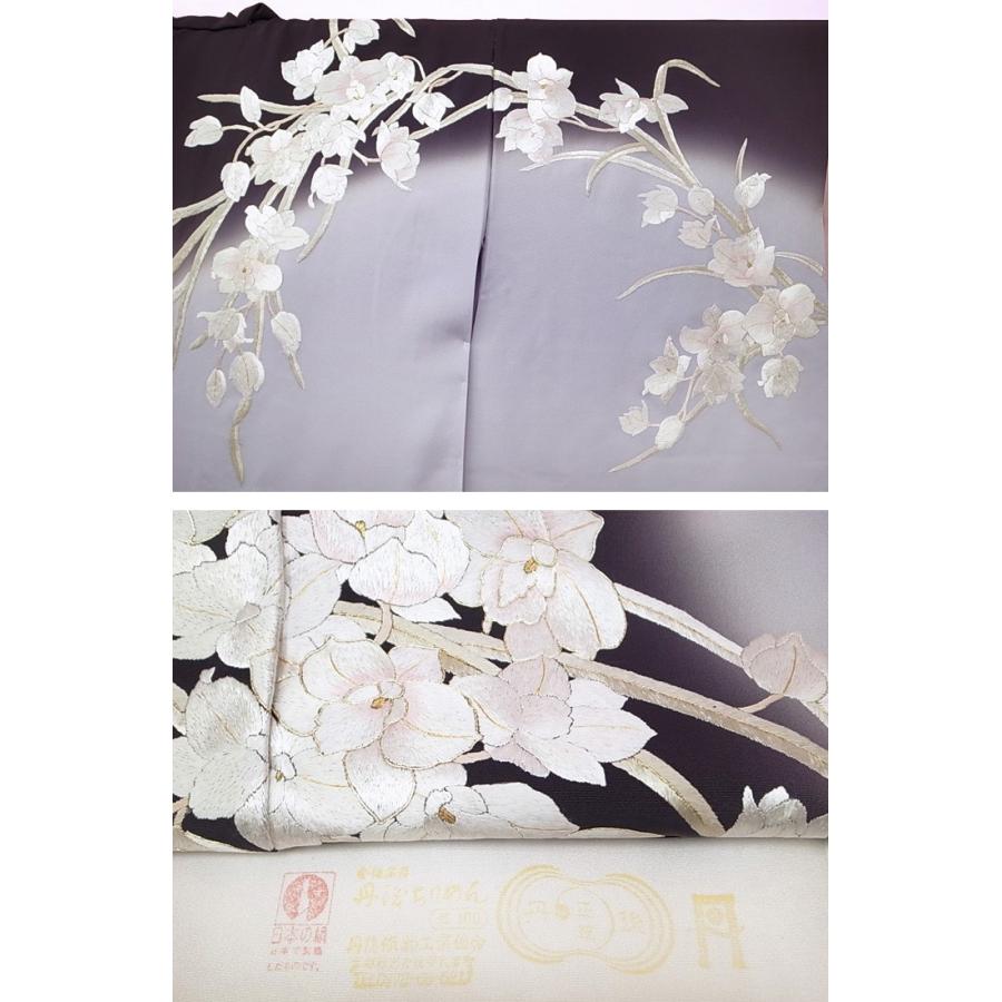 訪問着 手刺繍 正絹 豪華 カトレア フォーマル 結婚式 入学式 卒業式 