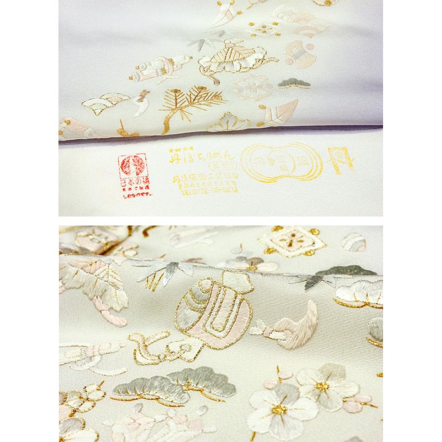 訪問着 手刺繍 正絹 豪華 フォーマル 宝尽くし 紫 結婚式 入学式 卒業