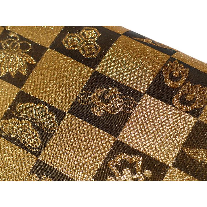 付帯 付け帯 作り帯 文化帯 一重太鼓 正絹 宝尽くし 市松 帯枕 こげ茶 