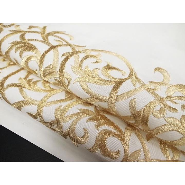 振袖 半衿 半襟 日本製 唐草振袖 刺繍半襟 振袖小物 白色 新品 品番 03501408 唐草II NO,1 g958 Tsi