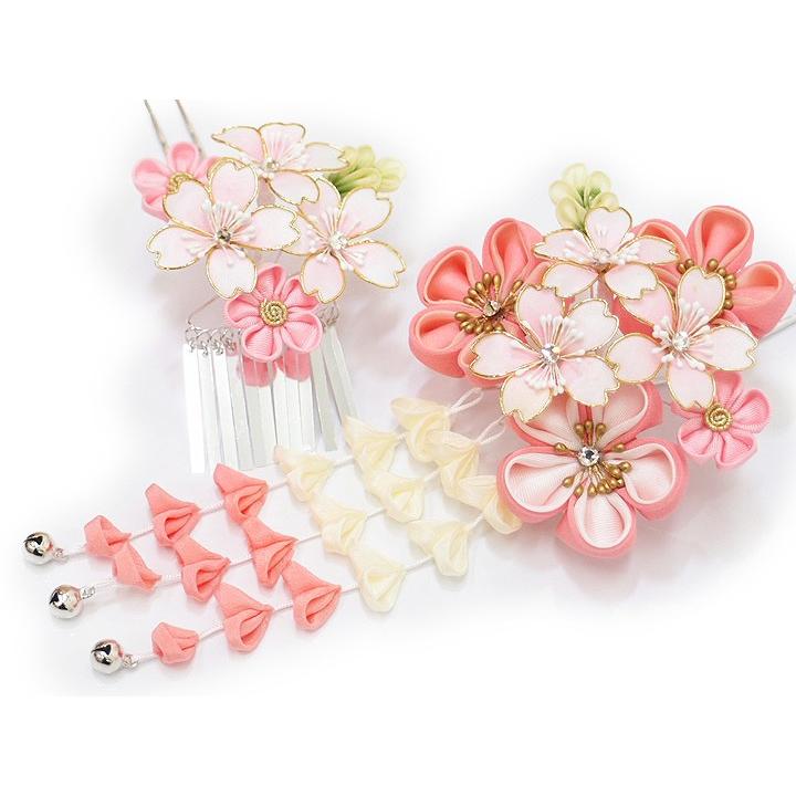 髪飾り 成人式 振袖 袴 舞妓さん 2点セット ピンク 大人