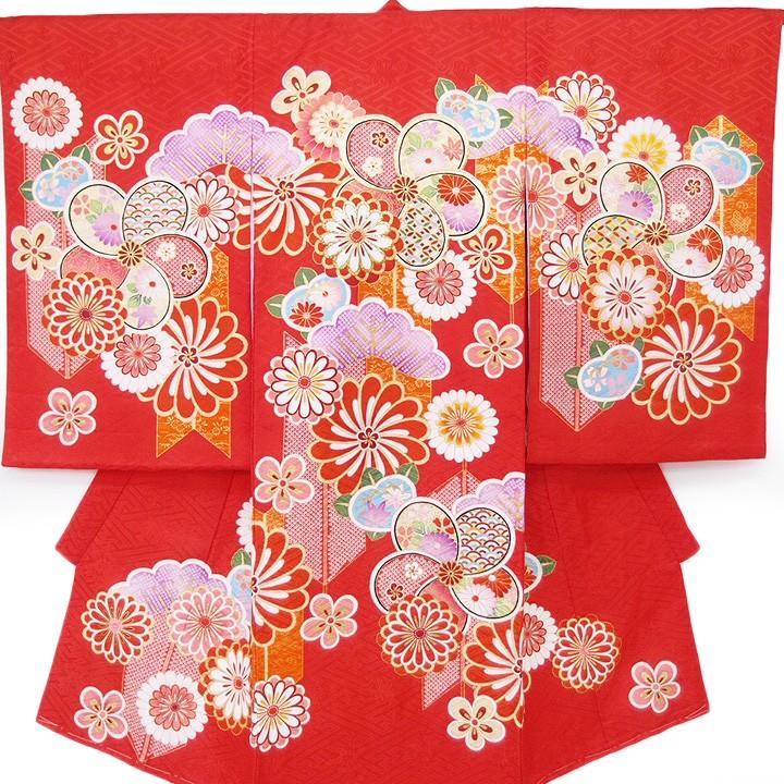 レンタル お宮参り 産着 レンタル 赤ちゃん 女の子 着物 赤 金彩 ねじ梅 矢羽根 古典 貸衣装 祝着 正絹 高級品 友禅 刺繍 帽子 往復送料無料 Omiyag0033 Omiyag0033 ロマン着物みやがわヤフーショップ 通販 Yahoo ショッピング