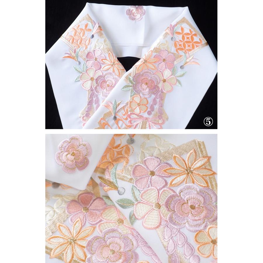 半襟 刺繍 半衿 振袖 成人式 羽子板 花 ツーポイント 日本製